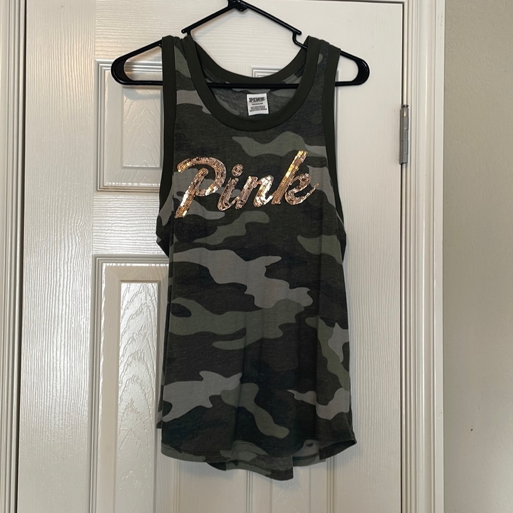 Pink Victoria’s Secret Camo tank